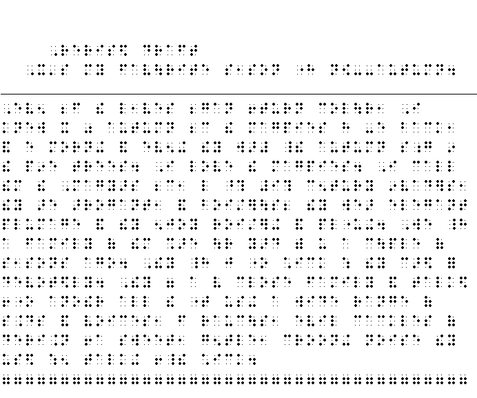 Simulated braille of proofreading example