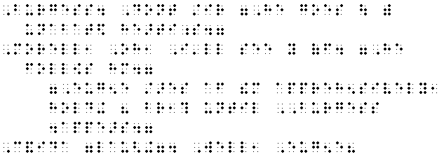 Simulated braille for segment from play